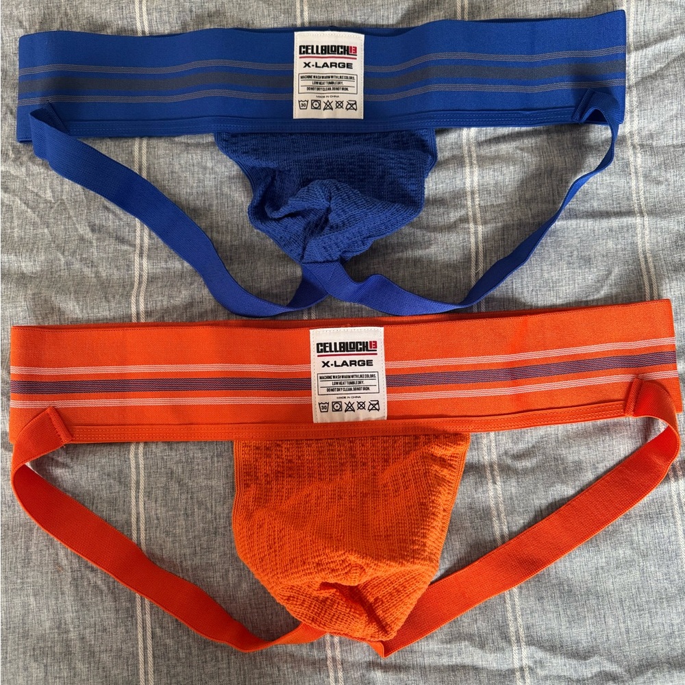 CellBlock 13 Blue and Orange Jockstraps